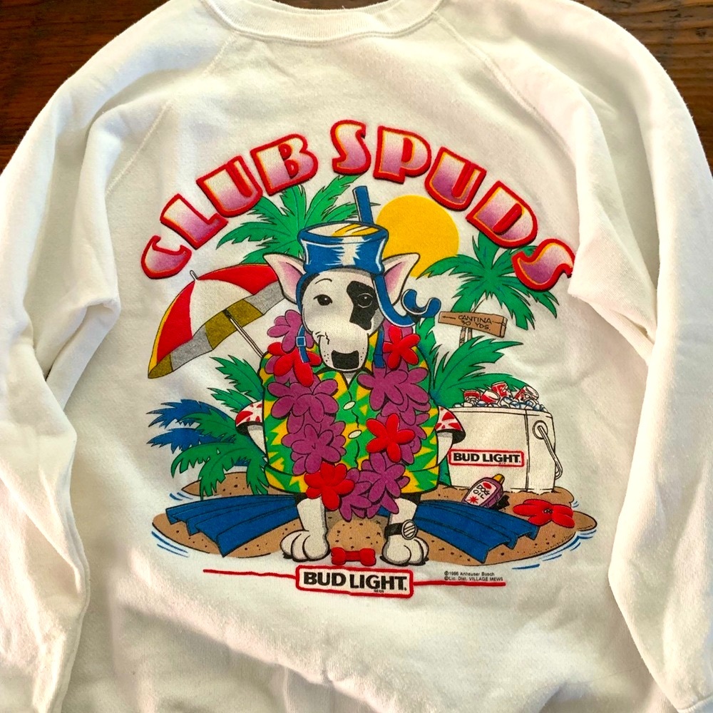 Vintage Spud McKenzie Club Spuds sweatshirt